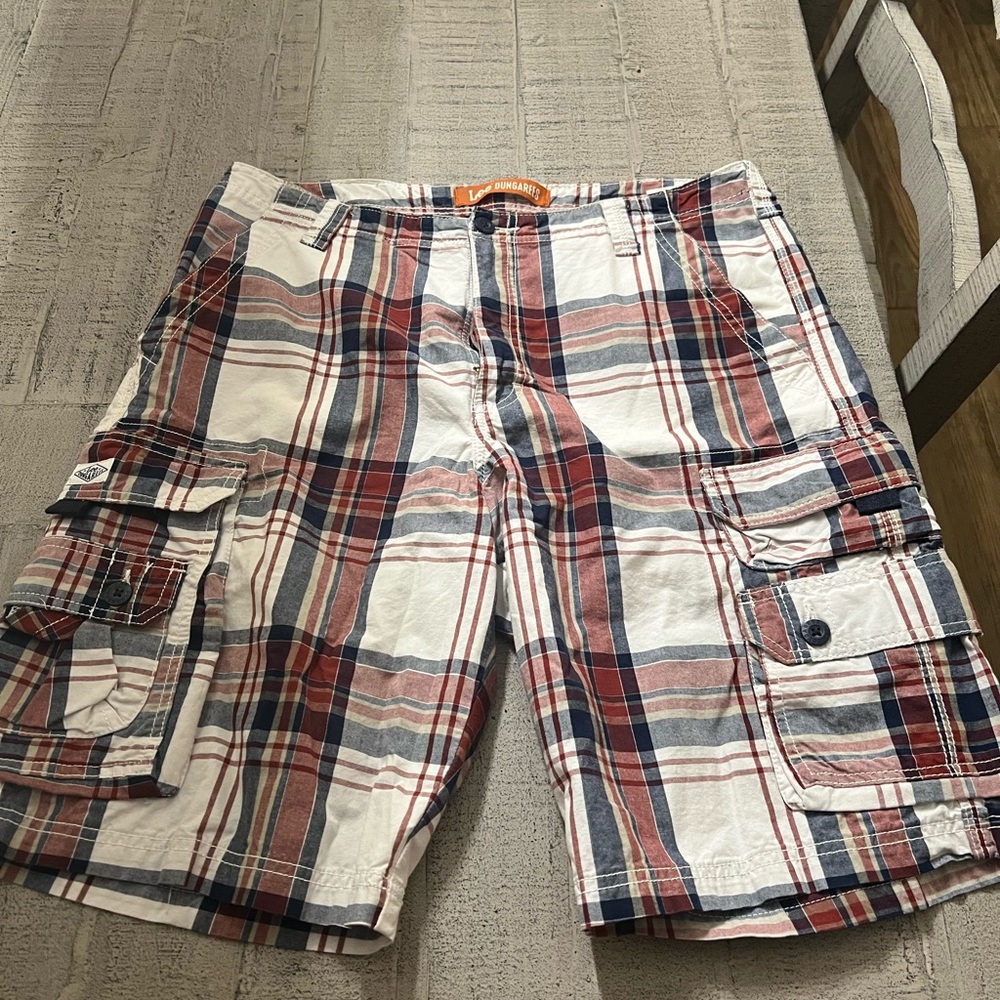 Men's Plaid Cargo Shorts
